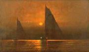 unknow artist C.S. Dorion sailing at dusk Sweden oil painting artist